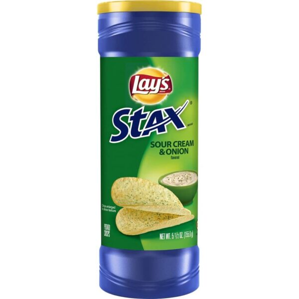 LAYS STAX SOUR CREAM & ONON 155.9g