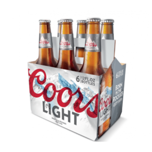 SIX PACK COORS LIGHT BOTELLA