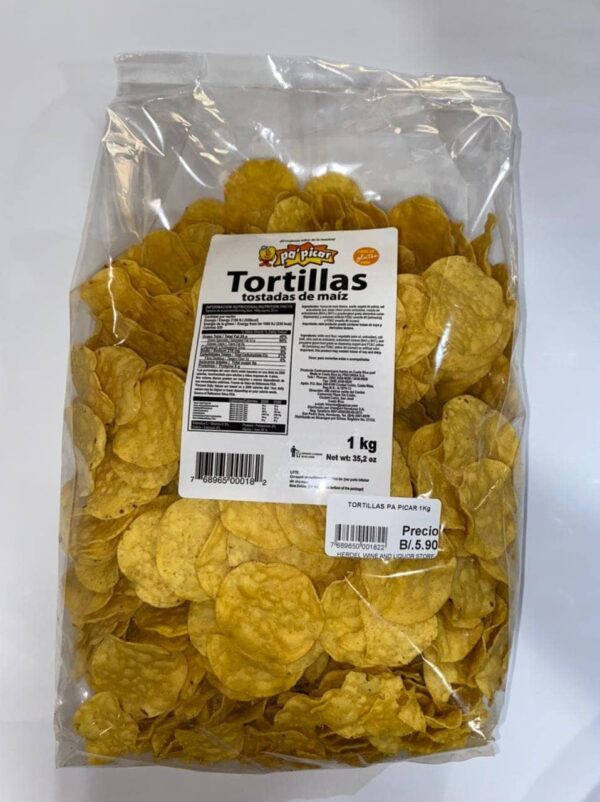 TORTILLAS TOSTADAS DE MAIZ PA PICAR 1kg